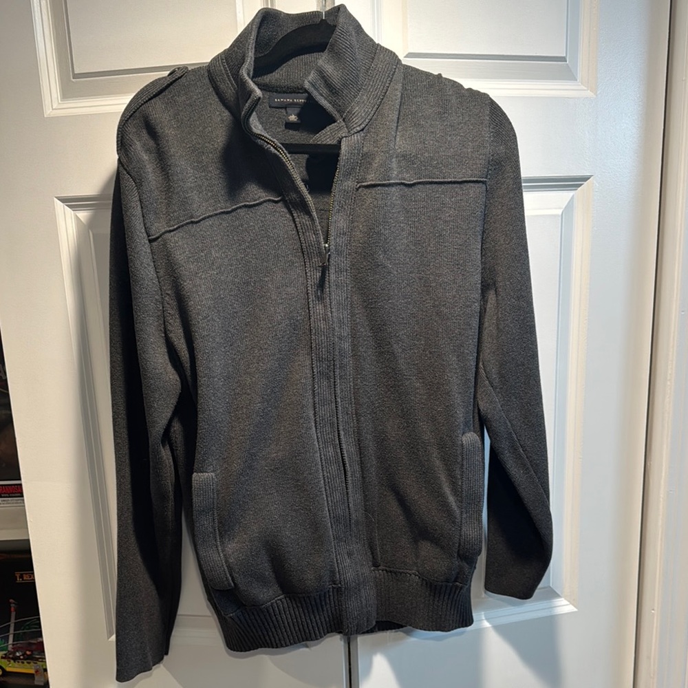 Banana Republic Gray Zip-Up Jacket